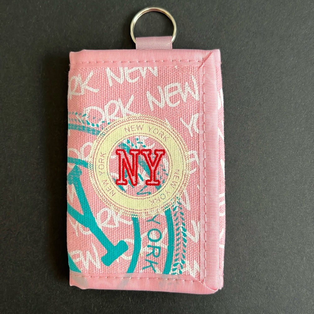 New York Pink Tri Fold Wallet NWOT